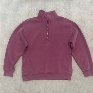 Abercrombie & Fitch Half-Zip Pullover - Dusty Plum